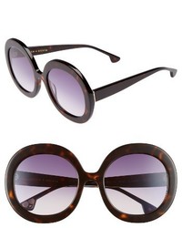 Alice + Olivia Melrose 56mm Round Sunglasses