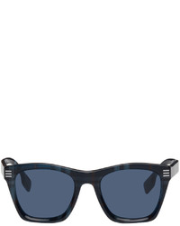 Burberry Navy Check Square Sunglasses