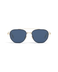 DIOR Neo 56mm Aviator Sunglasses In Shiny Gold Dh Blue At Nordstrom
