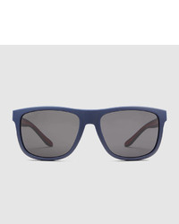 Gucci Rectangular Frame Web Sunglasses