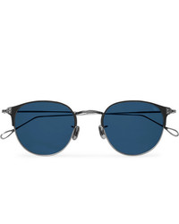 Eyevan 7285 Round Frame Acetate And Titanium Sunglasses