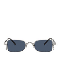 Matsuda Silver And Blue 10611h Sunglasses
