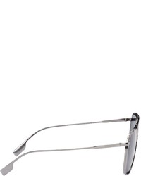 Burberry Silver Engraved Aviator Sunglasses