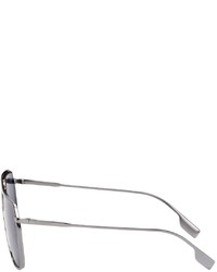 Burberry Silver Engraved Aviator Sunglasses
