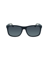 Salvatore Ferragamo Slavatore Ferragamo New Italian Lifestyle 55mm Rectangular Sunglasses In Blue At Nordstrom