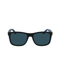 Salvatore Ferragamo Slavatore Ferragamo New Italian Lifestyle 55mm Rectangular Sunglasses In Matte Black At Nordstrom