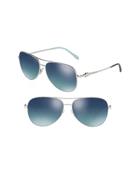Tiffany & Co. Tiffany 59mm Polarized Metal Aviator Sunglasses