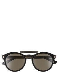 Gucci Vintage Pilot 50mm Sunglasses Black Grey