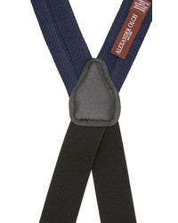 Alexander Olch Solid Herringbone Suspenders With Clips