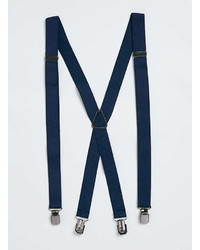 Topman Navy Skinny Suspenders