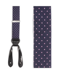 Trafalgar Concord Suspenders Navy Pink One Size