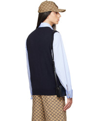 Gucci Navy Jacquard Sweater