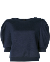 ADAM by Adam Lippes Adam Lippes Luxe Jersey Sweatshirt With Puff Sleeves