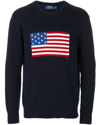 polo sweater with american flag