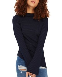 Topshop Asymmetrical Ribbed Sweater