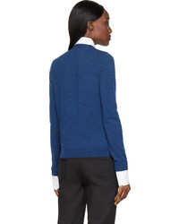 Dsquared2 Blue White Trompe Loeil Sweater