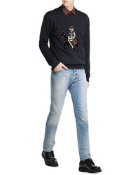 Dolce & Gabbana Cotton Sweatshirt With Cowboy Motif