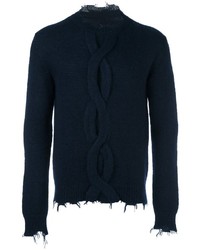 Etro Cable Knit Frayed Edges Jumper