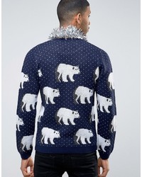 Asos Holidays Sweater With Polar Bears