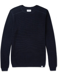 Norse Projects Lauge Slim Fit Waffle Knit Wool And Cotton Blend Sweater