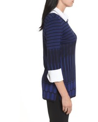 Ming Wang Layered Look Tunic Sweater