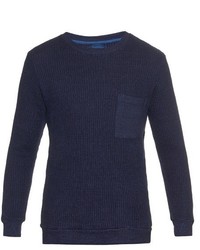 Blue Blue Japan Long Sleeved Waffle Jersey Sweater