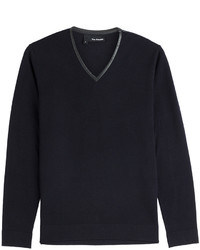 The Kooples Merino Wool Pullover With Leather