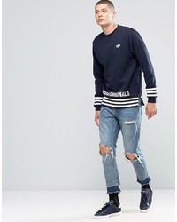 adidas Originals Street Pack Crew Sweatshirt In Blue Az1126
