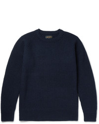 Beams Plus Ribbed Wool Blend Sweater