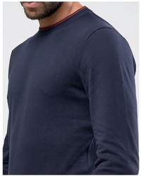 Paul Smith Ps By Crew Knit Sweater In Navy
