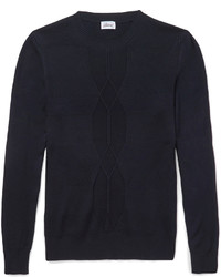 Brioni Ribbed Wool Cashmere And Silk Blend Sweater
