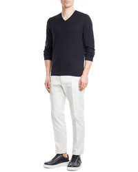 Woolrich Soft V Neck Cotton Pullover