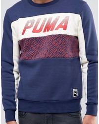 Puma Speed Font Crew Sweatshirt In Blue 57160108