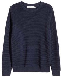 H&M Textured Cotton Sweater
