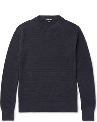 Tom Ford Waffle Knit Cotton And Silk Blend Sweater