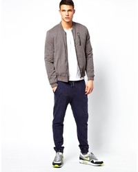 Afends Cuffed Joggers In Acid Wash Slim Fit