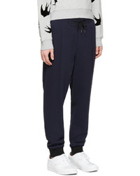McQ Alexander Ueen Navy Pleated Trousers