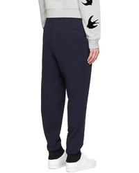 McQ Alexander Ueen Navy Pleated Trousers