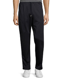 Gucci Drawstring Track Pants With Bee Web Navy