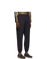 Needles Navy And Red Dry Side Line Lounge Pants