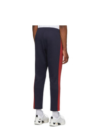 Moncler Navy And Red Jersey Lounge Pants