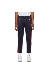 Moncler Navy And Red Jersey Lounge Pants