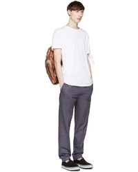 MSGM Navy Chambray Trousers