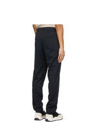 AMI Alexandre Mattiussi Navy Embroidered Technical Lounge Pants