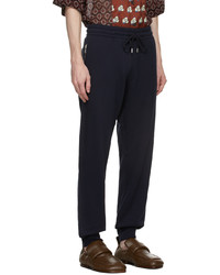 Dries Van Noten Navy French Terry Jogger Lounge Pants