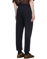 Dries Van Noten Navy French Terry Jogger Lounge Pants