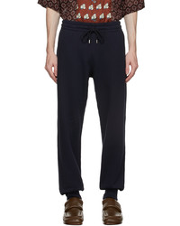 Dries Van Noten Navy French Terry Jogger Lounge Pants