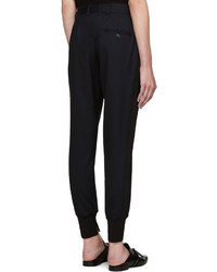 3.1 Phillip Lim Navy Ribbed Jogger Trousers