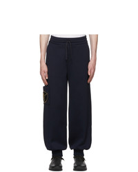 Alexander McQueen Navy Side Patch Jogger Lounge Pants