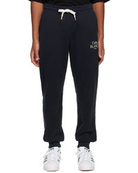 Casablanca Navy Stacked Embroidered Lounge Pants
